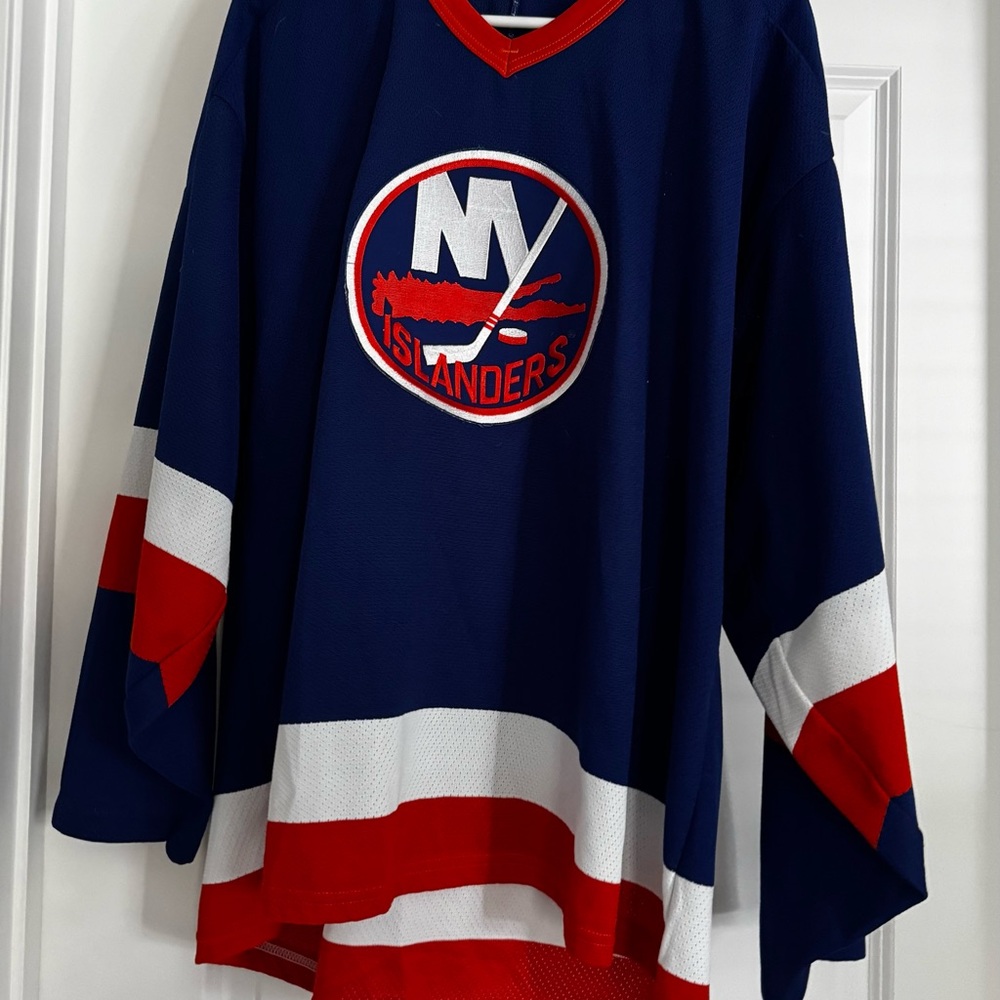 Blue and Orange NY Islanders Hockey Jersey